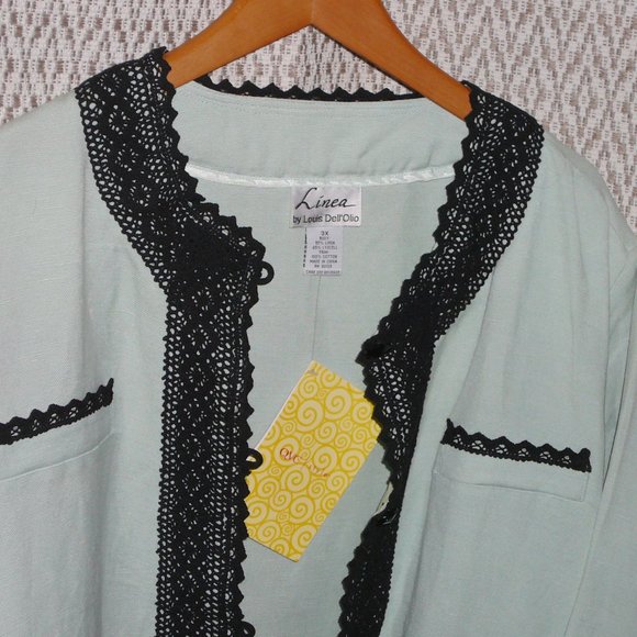 Linen Blazer 3/4 Sleeve Plus size 3X NWT - Picture 2 of 8